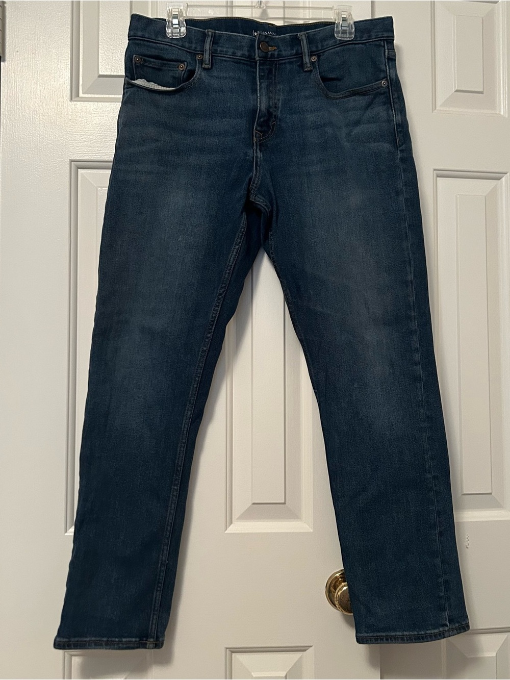 Banana Republic Legacy Men's 32x30 Straight Fit Blue Denim Jeans Medium Wash
